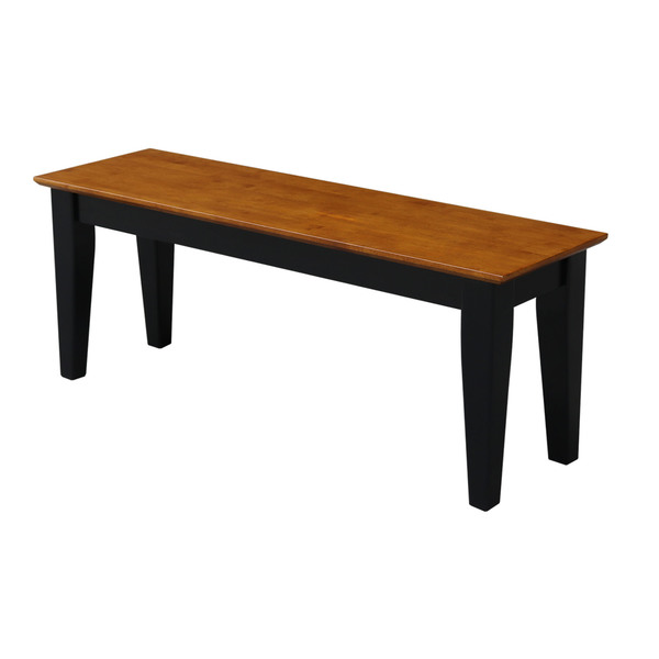 International Concepts Shaker Bench, Black/Cherry BE57-47S